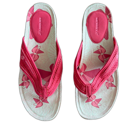 Merrell Pink Lorelei Thong Toe Separator Sandals Women's 8 - Picture 1 of 8